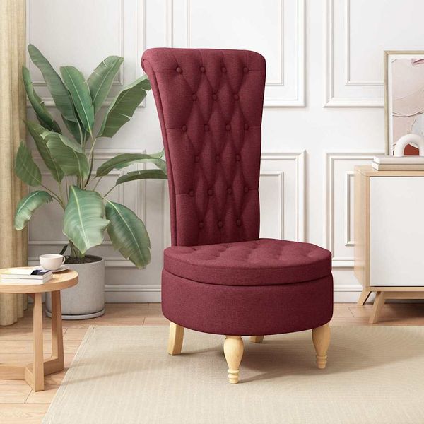 vidaXL Slipper kreslo Víno červené 56,5 x 70 x 110 cm látka