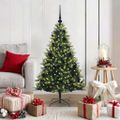 vidaXL Umelý vianočný stromček s kĺbmi 150 LED Zelená 120 cm PVC a PE