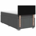 vidaXL Posteľ boxspring s matracom Tmavosivá 100 x 200 cm Látka