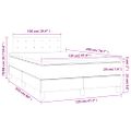 vidaXL Posteľný rám boxsping s matracom ružový 120x200 cm zamat