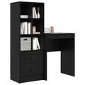 vidaXL Stôl Čierny dub 105,5 x 34 x 127 cm 2 ks