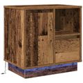 vidaXL Nočný stolík Staré drevo 50 x 34,5 x 50 cm Kompozitné drevo