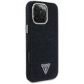 Puzdro Guess HC MagSafe FW Denim Triangle Logo pre iPhone 16 Pro čierna
