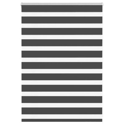 vidaXL Zebra roleta čierna 100x100 cm šírka látky 95,9 cm polyester