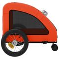 vidaXL Cyklovozík pre zvieratá, oranžovo sivý, oxfordská látka, železo