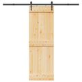 vidaXL Posuvné dvere NARVIK Prírodná a čierna 70 x 210 cm (213,5 cm)