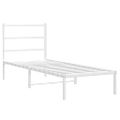vidaXL Kovový rám postele s čelom biely 80x200 cm