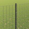 vidaXL Euro oplotenie s pilierom 10 x 1,6 m PVC potiahnutá oceľ Sivá