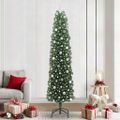 vidaXL Umelý vianočný stromček Zelená 240 cm PVC, oceľ a plast