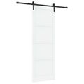 vidaXL Posuvné dvere 83 x 232 cm Borovicový masív Biela a čierna