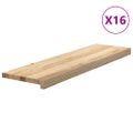 vidaXL Schodiskové stupne 16 ks 90x30x2 cm neošetrený dubový masív