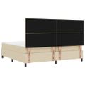 vidaXL Posteľ s pružinovým rámom Krémová 200 x 200 cm látka