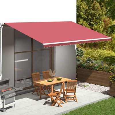 vidaXL Náhradná látka na markízu, burgundská červená, 500x300 cm, polyester