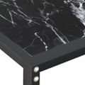 vidaXL Konzolový stolík čierny mramor 160x35x75,5 cm tvrdené sklo