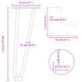 vidaXL Nohy do vlasov pre konferenčný stolík 4 ks, prírodná oceľ, 30 cm, masívna oceľ