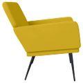 vidaXL Lavička žltá 108x79x79 cm zamat