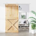 vidaXL Posuvné dvere 100 x 210 cm Prírodná a biela