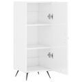 vidaXL Komoda lesklá biela 34,5x34x90 cm spracované drevo