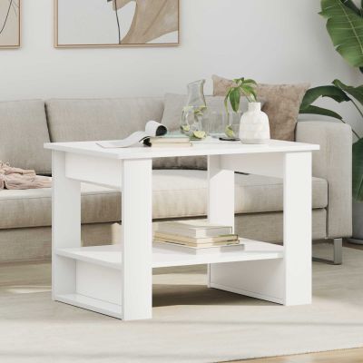 vidaXL Konferenčný stolík Biela 72 x 50 x 50 cm Kompozitné drevo