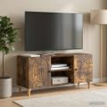 vidaXL TV skrinka Dymový dub 102 x 34,5 x 50 cm Kompozitné drevo