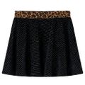 Detská sukňa s leopardím pásom čierna 92