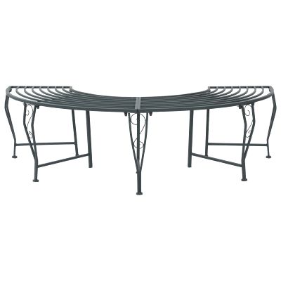 vidaXL Stromová lavička 4-Počet miest 160 x 80 x 44 cm Oceľ