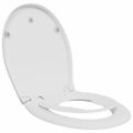 vidaXL WC sedadlo Biela 47 x 37 x 4 cm Duroplast