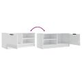 vidaXL TV stolíky 2 ks lesklé biele 80x35x36,5cm spracované drevo