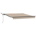 vidaXL Sklopná markíza Béžová 350 x 250 cm Polyester