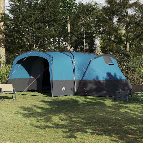 vidaXL Rodinný stan pre 12 osôb Modrá a šedá 760 x 645 x 230 cm