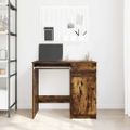 vidaXL Stôl dymový dub 86x49x76 cm kompozitné drevo