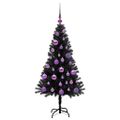 vidaXL Vianočný stromček Čierna 120 cm PVC
