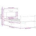 vidaXL Posteľný rám bez matraca hnedý dub 80x200 cm kompozitné drevo