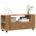 vidaXL TV skrinka kolieska dub artisan 102x34,5x43cm kompozitné drevo