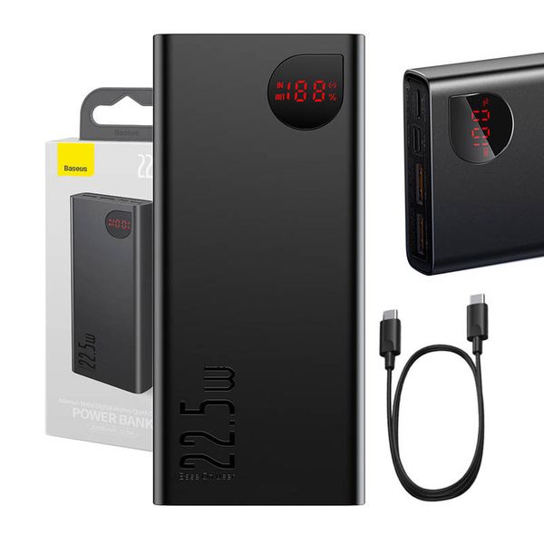 Powerbank Baseus Adaman Metal, 20000mAh, 22,5W (čierna)