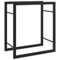 vidaXL Stojan na krbové drevo matný čierny 50x28x56 cm oceľ
