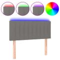 vidaXL Čelo postele s LED tmavosivé 100x5x78/88 cm látka