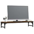 vidaXL Stojan na monitor hnedý dub 85x23x15,5 cm kompozitné drevo