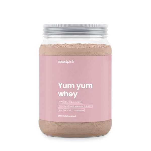 Yum Yum Whey - BeastPink + darček, čokoláda lieskový oriešok, 500 g