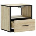 vidaXL Nástenný nočný stolík dub sonoma 40x31x39,5 cm