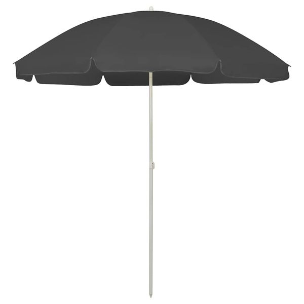 vidaXL Plážový slnečník, antracitový 240 cm