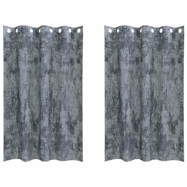 vidaXL Sametové závesy 2 ks Strieborná šedá 175 x 140 cm Zamat