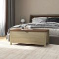 vidaXL Úložný box s vankúšom dub sonoma 105x40x45 cm kompozitné drevo