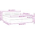 vidaXL Box Spring Posteľ s matracom Ružová 200x210 cm Zamat