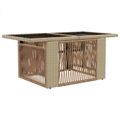 vidaXL Súprava záhradných pohoviek 5 ks Bežová a smotanovo biela