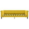 vidaXL Denná posteľ s matracom žltá 90x200 cm zamat