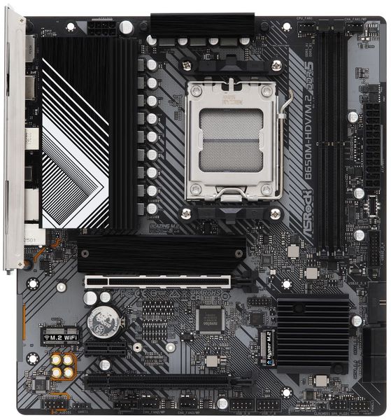 ASRock B650M-HDV/M.2 / AMD B650 / AM5 / 2x DDR5 DIMM / 2x M.2 / HDMI / DP / USB-C / mATX Základná doska, AMD B650, AM5, 2× DDR5 DIMM (max. 64GB), 2× M.2, HDMI, DisplayPort, USB-C, mATX