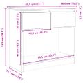 vidaXL konzolový stolík so zásuvkami staré drevo 85,5x38,5x74,5 cm