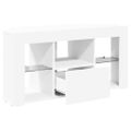 vidaXL Rohový LED TV kabinet 100 x 40 x 50 cm Biela Kompozitné drevo