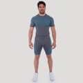 Bezšvové šortky OG1 Grey/Blue - GymBeam, veľkosť XXL
